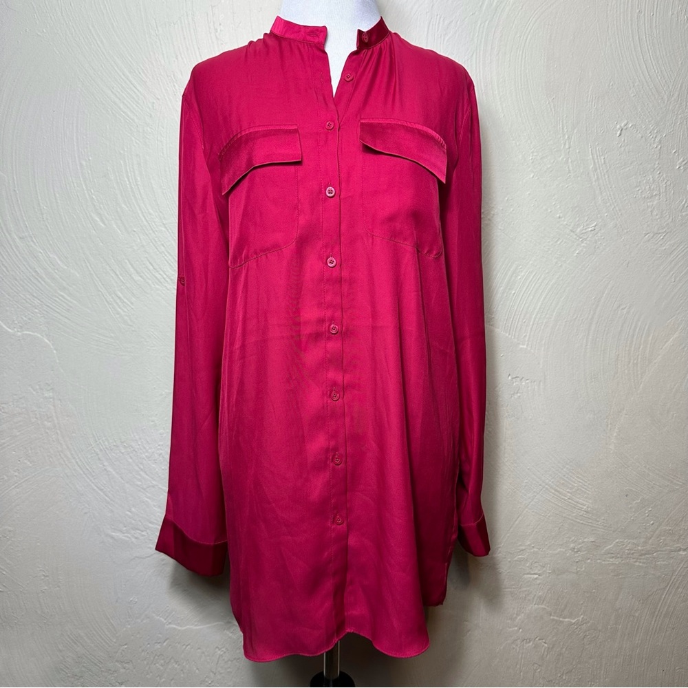 A/X Armani Exchange Long Sleeved Buttonup Tunic Blouse Medium!